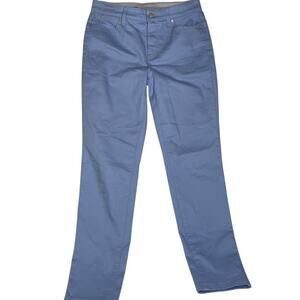 Talbots Slim Ankle Jeans Light Blue Size 4 Cotton Blend 5 Pocket Style EUC